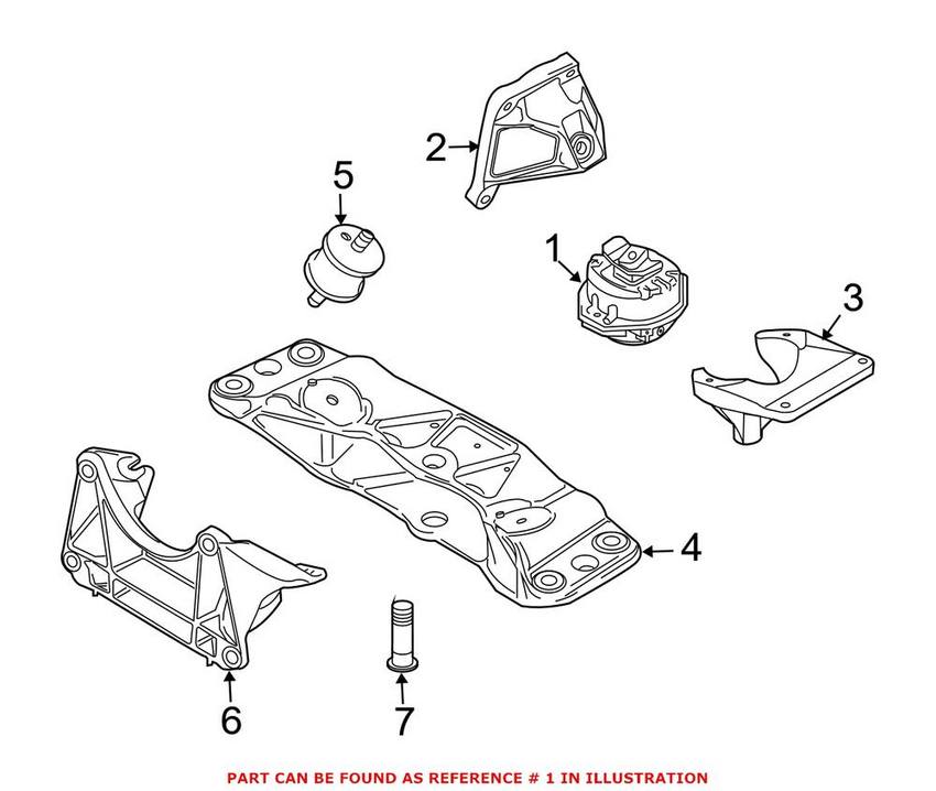 BMW Engine Mount 22116770790